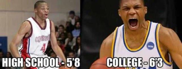 nba球星為什么高（NBA球星長高故事：喬丹靠一秘訣增17cm，威少和親兄弟身高差距大）
